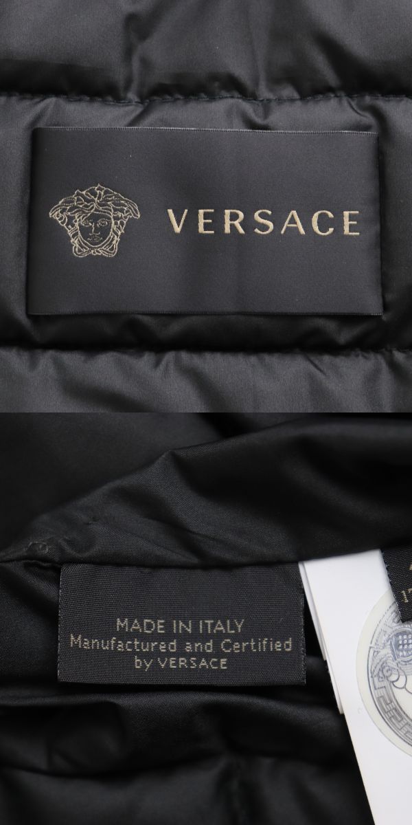 極美品□正規品 伊製 VERSACE ヴェルサーチ 19AW 中綿入り ロゴ