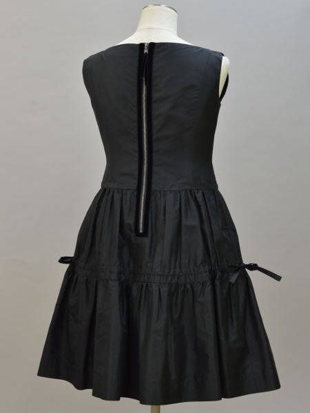 フォクシー FOXEY ブラックデイジー シルク100% ワンピース 38サイズ