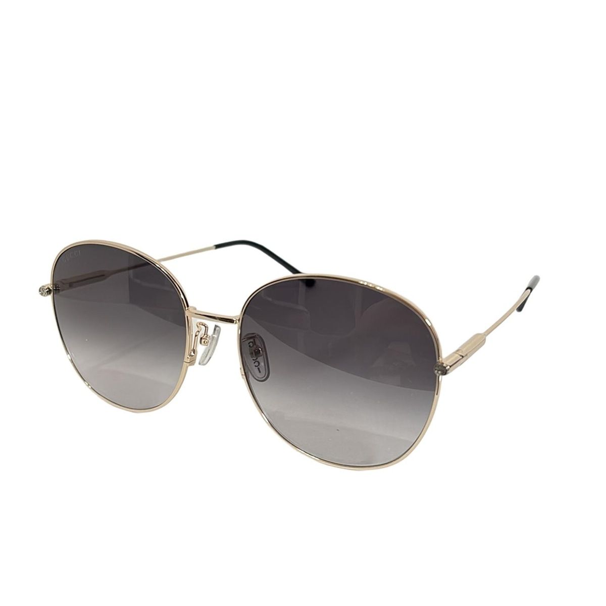 GUCCI グッチ サングラス - GG1416SK ダークグレー×ゴールド×黒