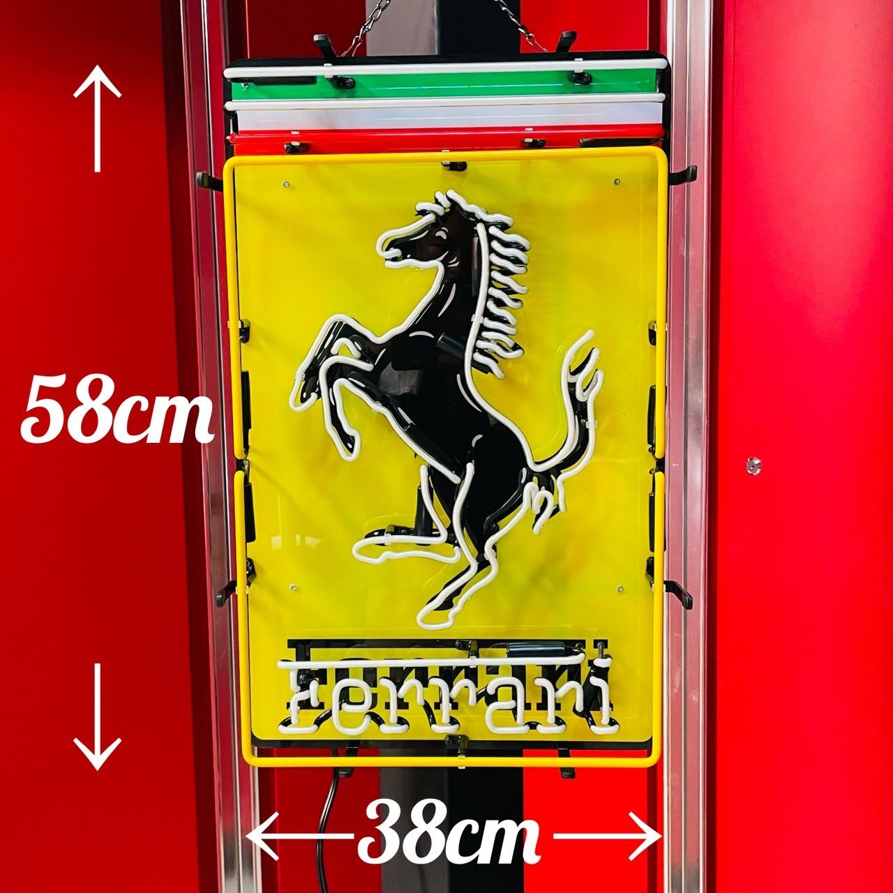 Ferrari フェラーリ ネオン 看板 照明 ランボルギーニ インテリア 