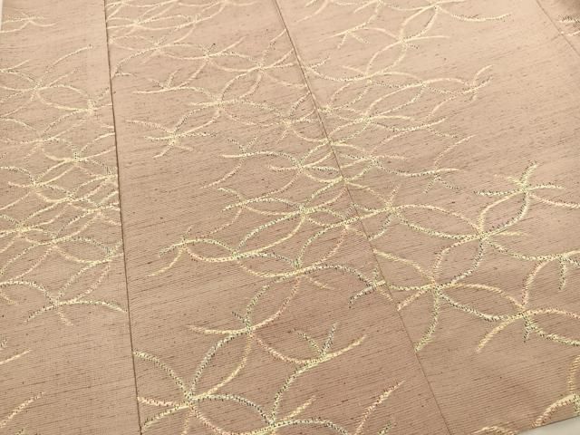 平和屋着物▽上質な紬 単衣 変わり七宝文様 正絹 逸品 BAAS8031yc