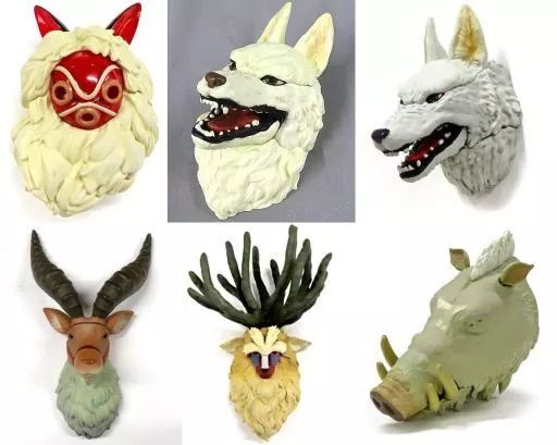 中古】マグネット・磁石 全6種セット 「もののけ姫 フェイスマグネット