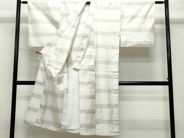 平和屋着物□極上 男性 三代目市三郎 紬 雅生紬會 キングサイズ 単衣