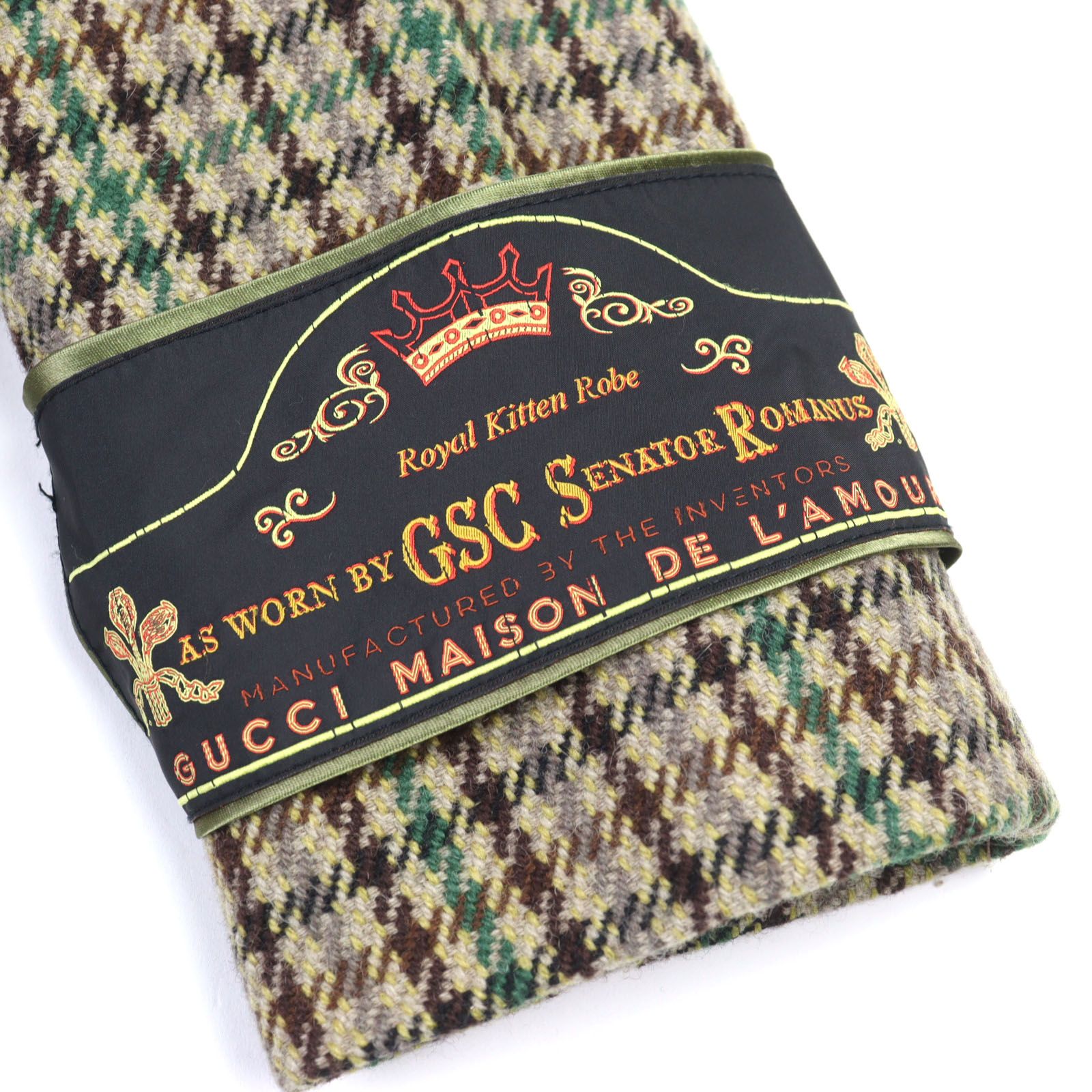 美品○GUCCI グッチ 595447 ハウンドトゥース ウールブレンド