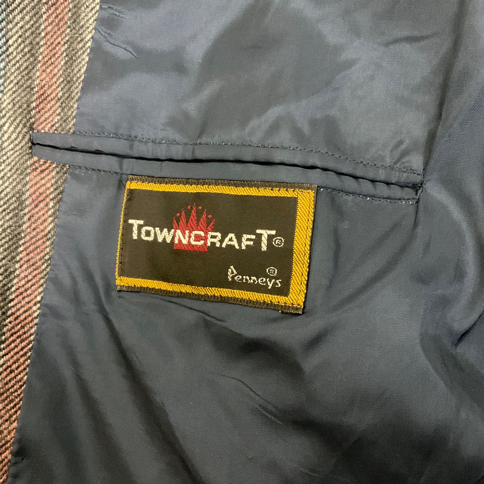 60年代~70年代 タウンクラフトTOWN CRAFT ストライプ ウール 60年代~70年代 タウンクラフトTOWN CRAFT ストライプ ウール