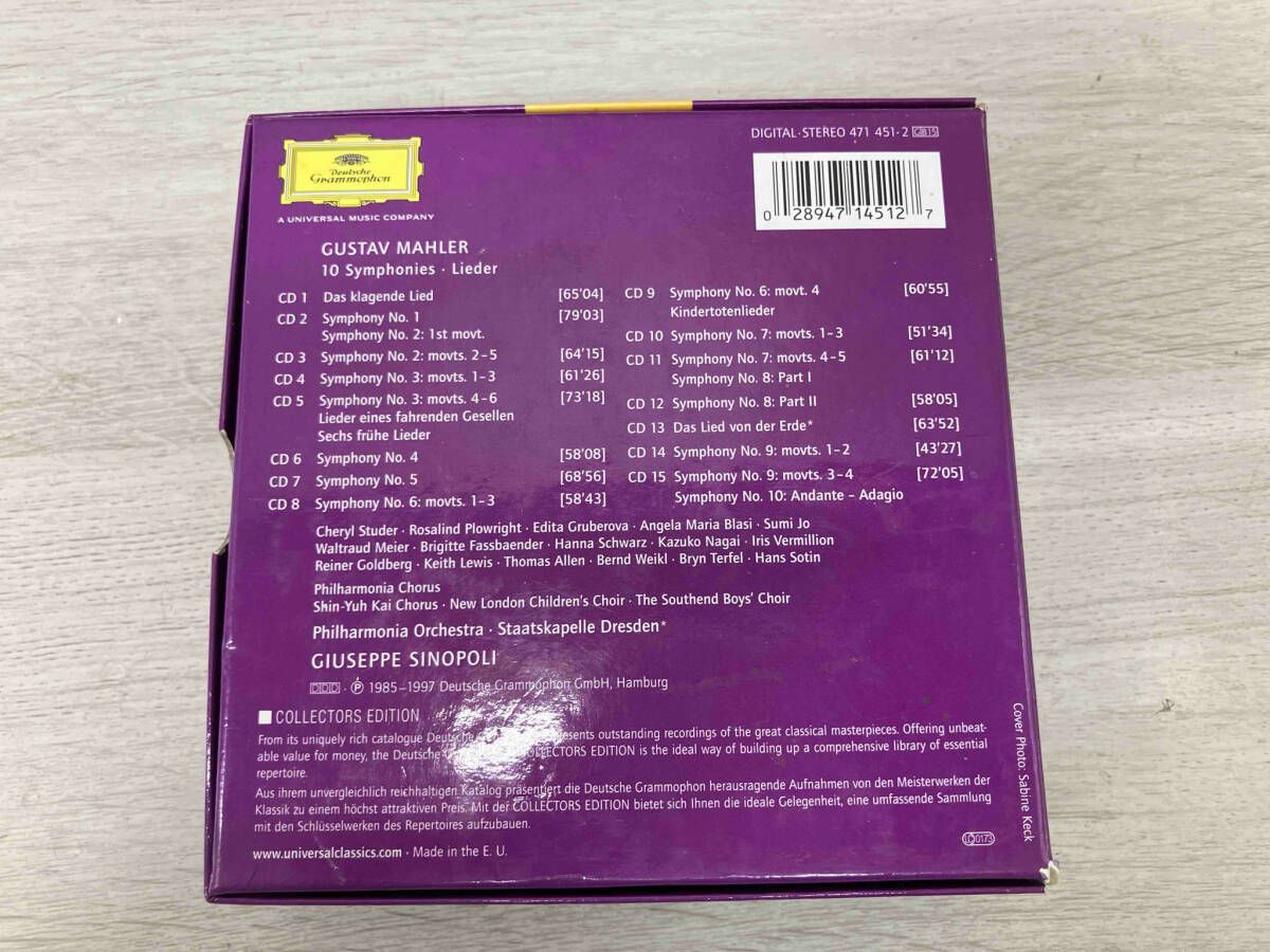 ジュゼッペ・シノーポリ(指揮) Mahler:The Complete 15CD ジュゼッペ・シノｰポリ(指揮) 【輸入盤】Mahler:The Complete