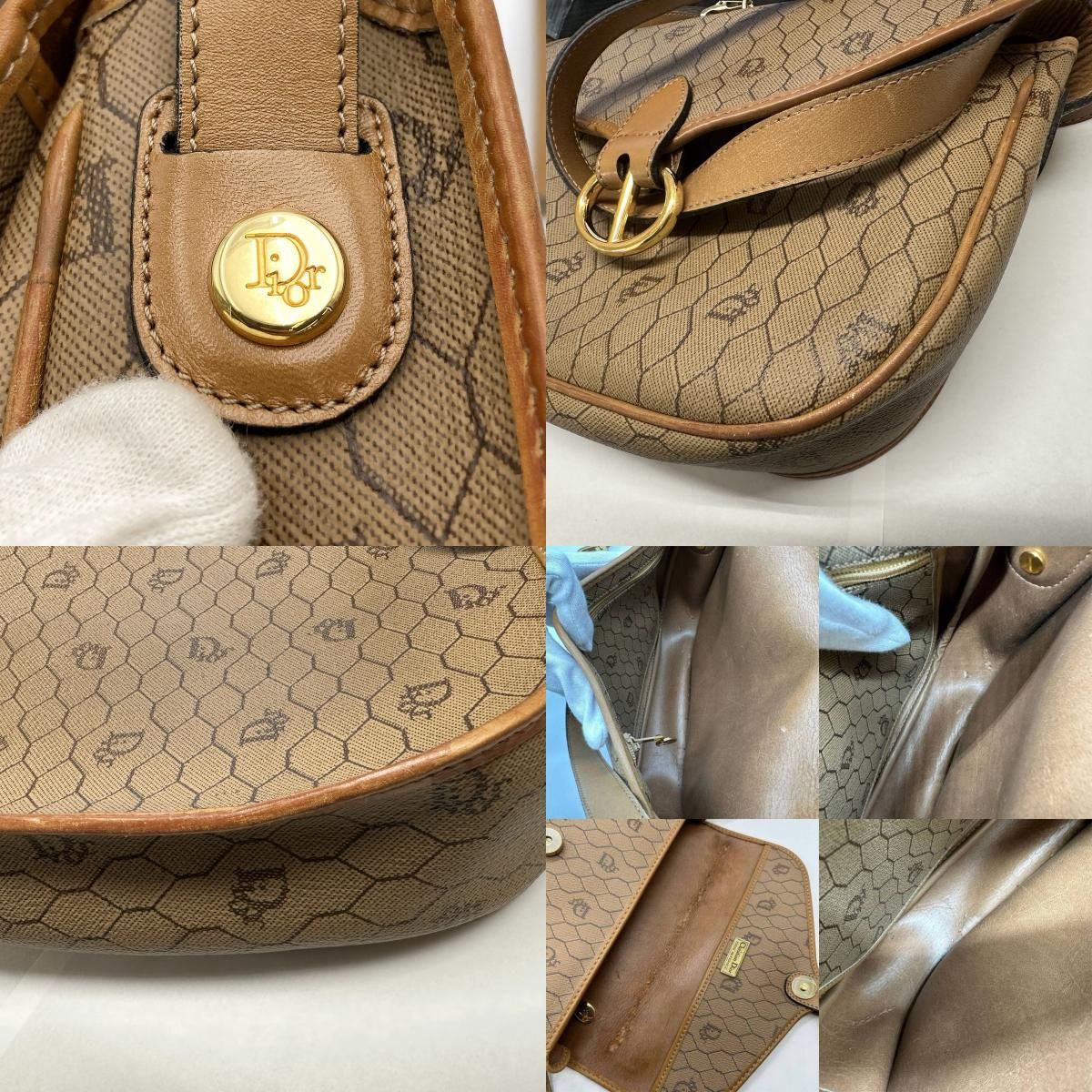 Christian Dior クリスチャンディオール ハニカム柄 ショルダー