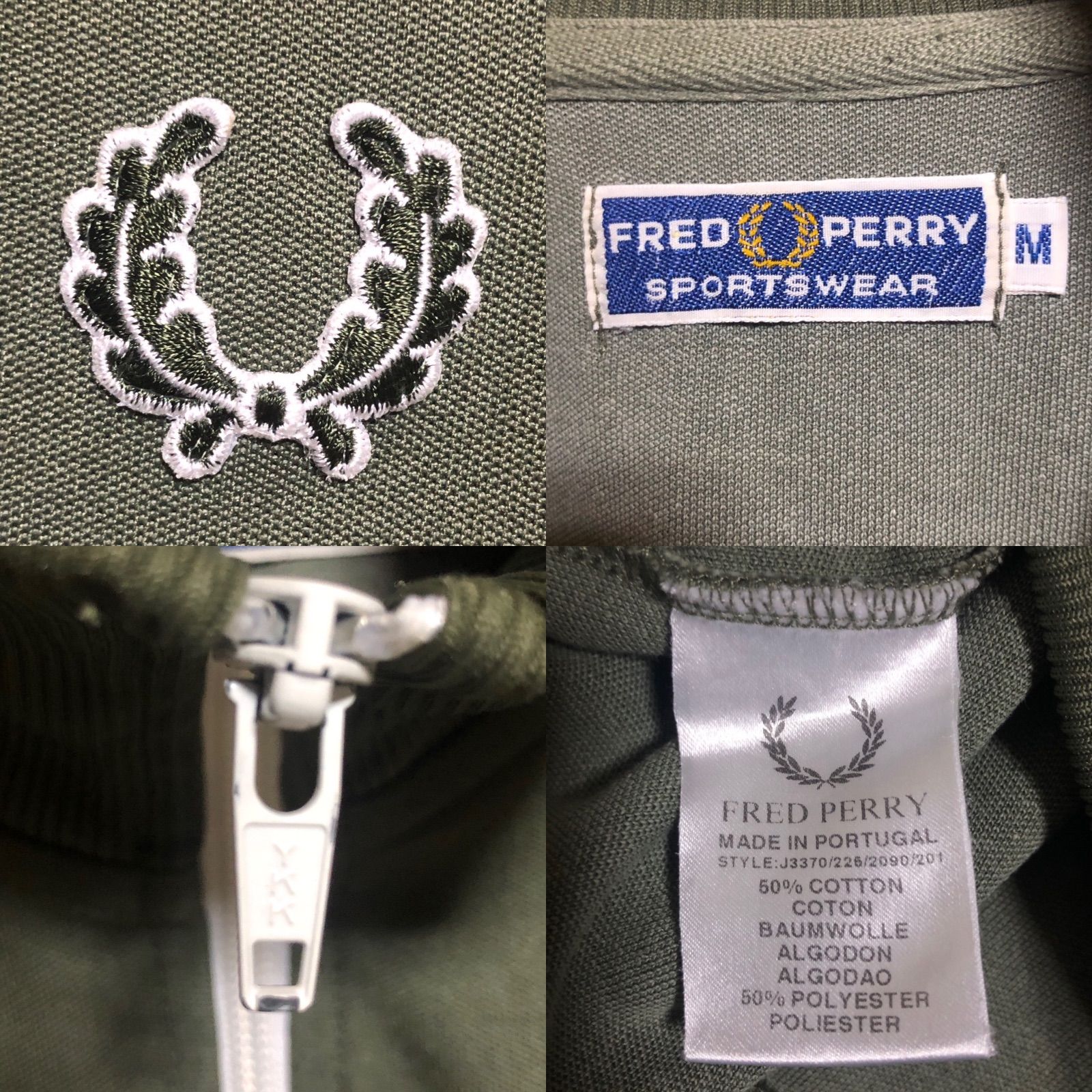 90s⭐️Fred Perry トラックジャケット/ジャージ M 刺繍月桂樹 vintage