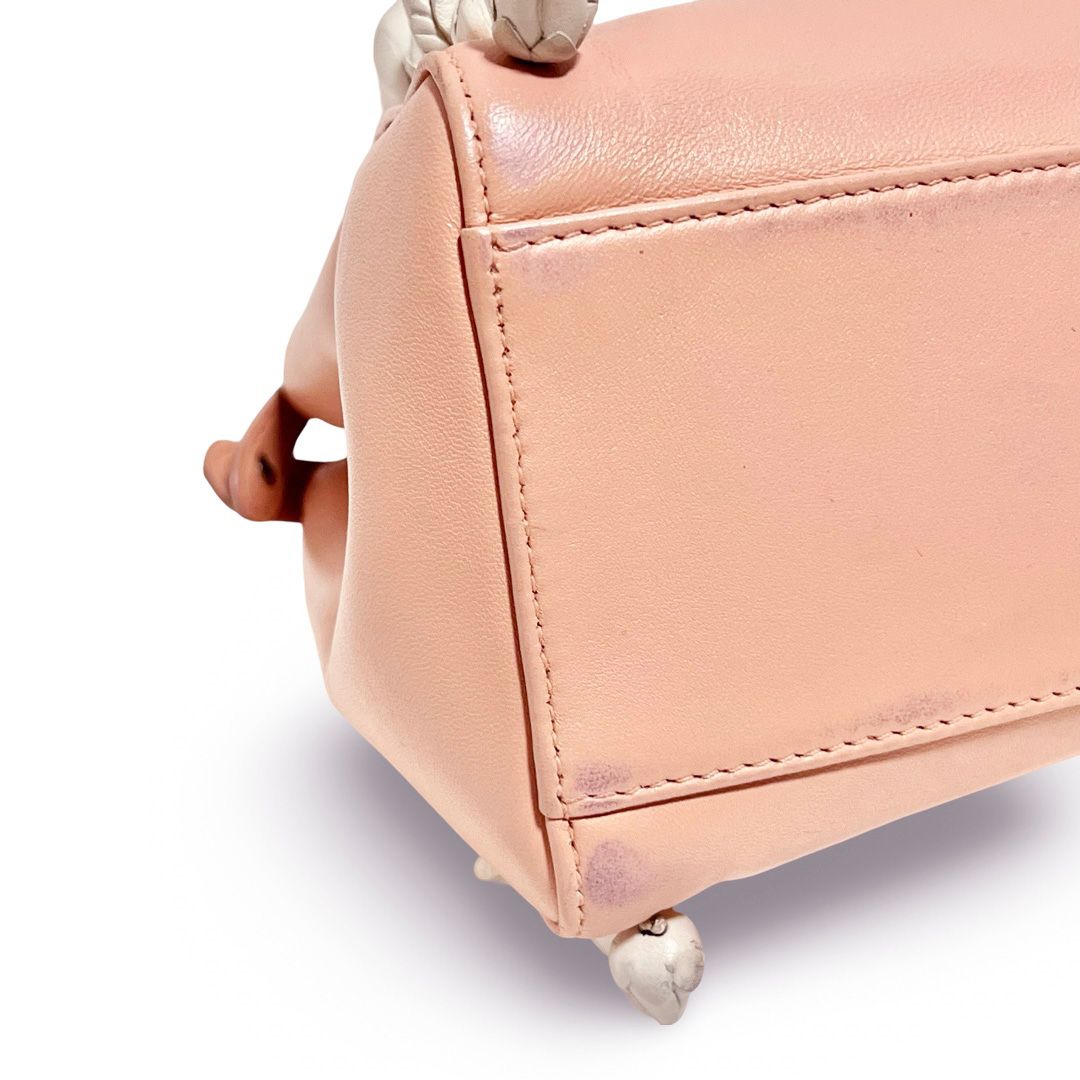FENDI フェンディ ピーカブー ミニ レザー フラワー 2way ショルダー 