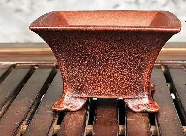 四方植木鉢 中国宜興 紫砂の鉢 盆栽鉢 植木鉢 小品盆栽鉢 大品