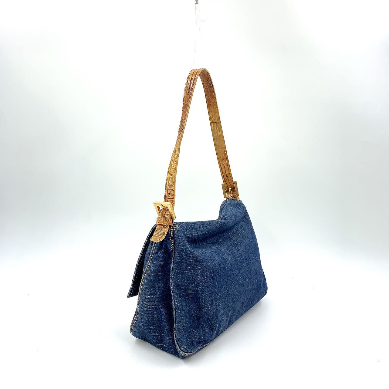 フェンディ ズッキーノ キャンバス マンマバケット ネイビー