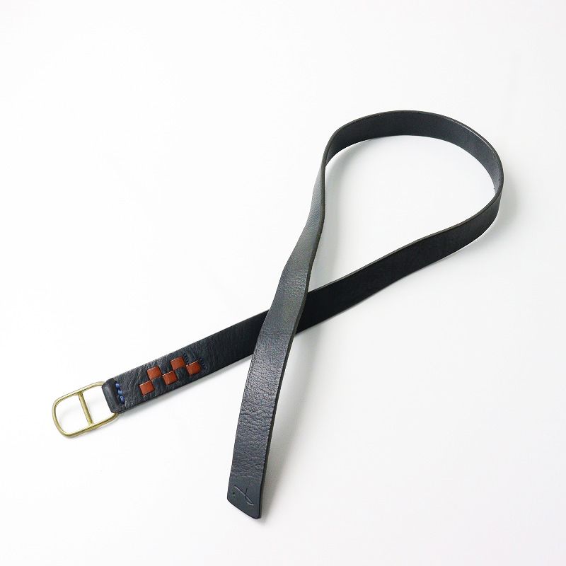 パラスパレス Pal'las Palace 染色加工 レザーベルト /チャコール系 本