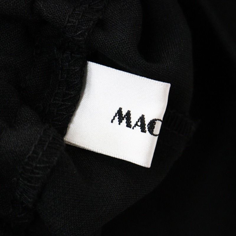 美品 マチャット MACHATT タックテーパードパンツ/ブラック
