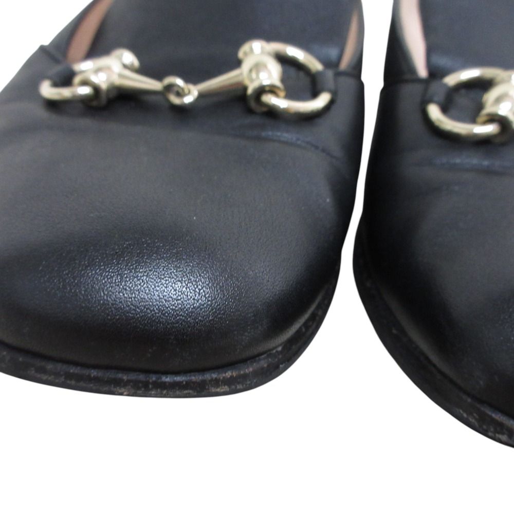 良品 GUCCI グッチ ホースビット レザー ローファー スリッポン
