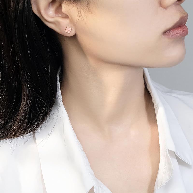 FH.bird ローズクオーツ ピアス レディース 人气 「 美しい祈り