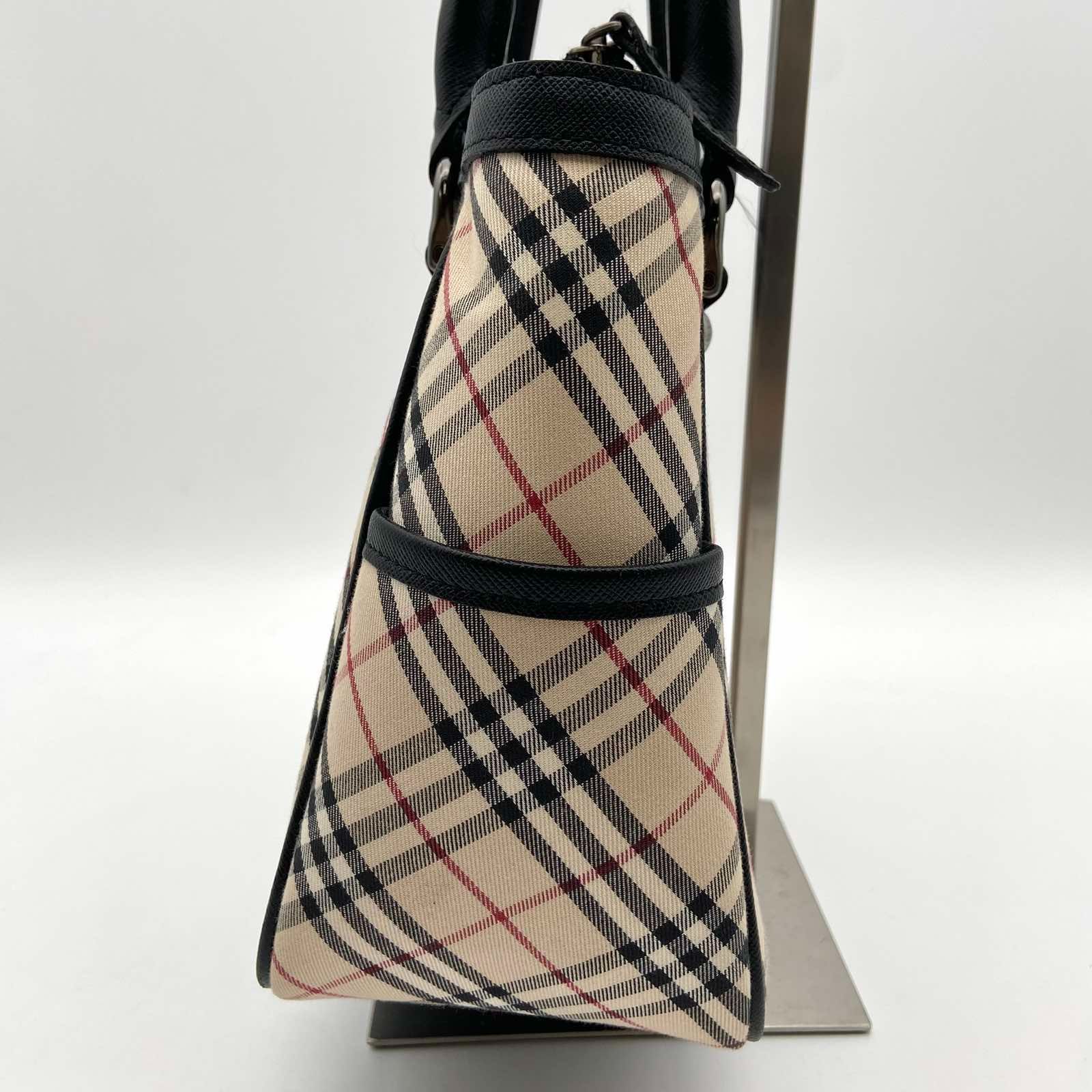 BURBERRY バーバリー トート ハンドバッグ ノバチェック 牛革
