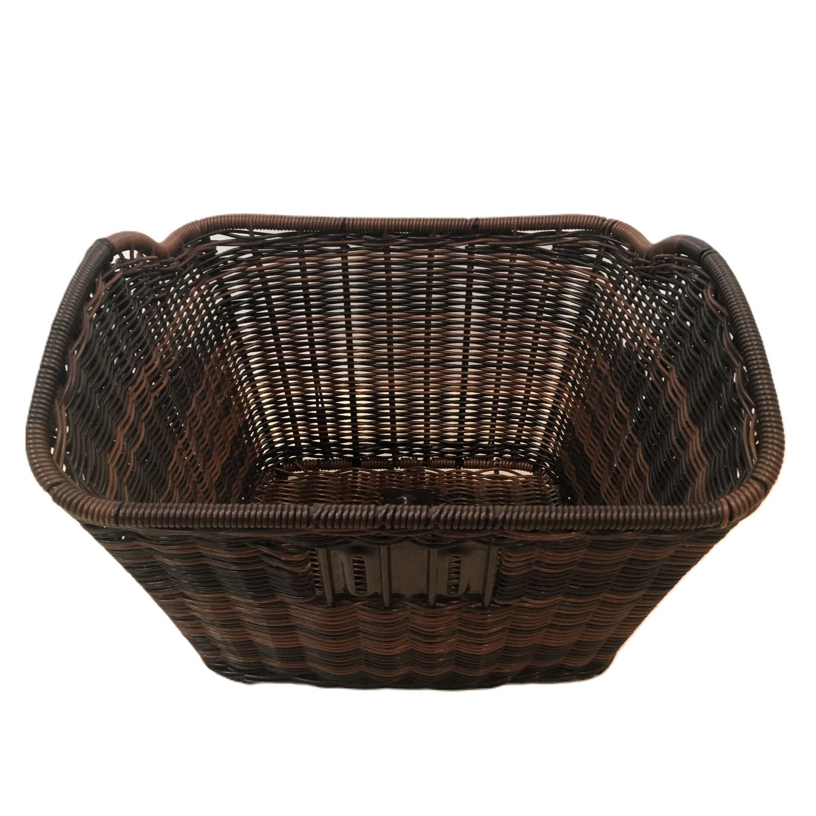 自転車 カゴ 前カゴ フロントバスケット 籐風ビニールバスケット