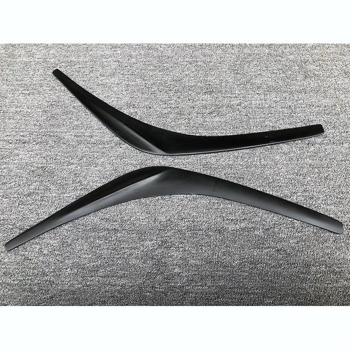 トヨタ カローラ 2019- 対応 大灯用 ヘッドライト アイブロー カーボン調 樹脂製 マットブラック ドレスアップパーツ