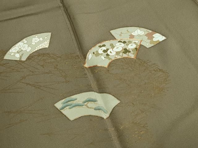 平和屋着物○訪問着 駒刺繍 破れ色紙花文 金彩 やまと誂製 正絹 逸品