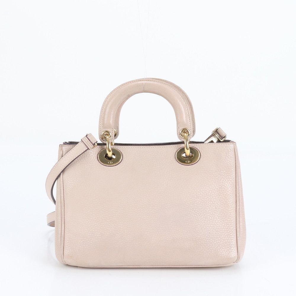 極美品】DIORレディディオールレザーシルバーディオリッシモ ハンド