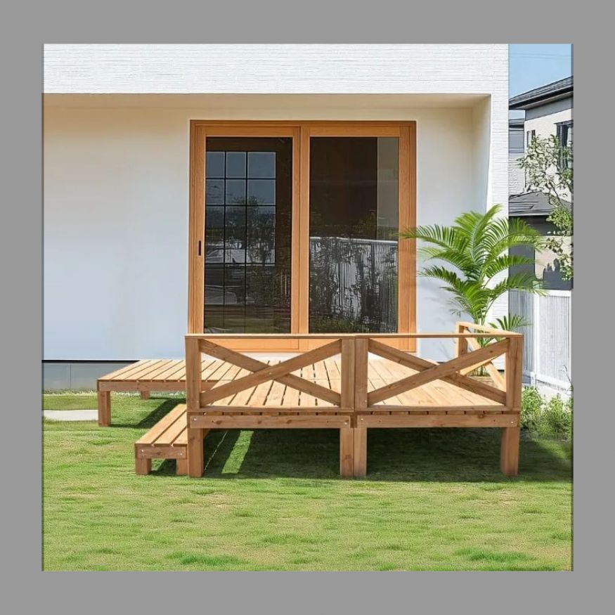 ウッドデッキ 天然木 キット 13点セット 自由な組み合わせ【レッド