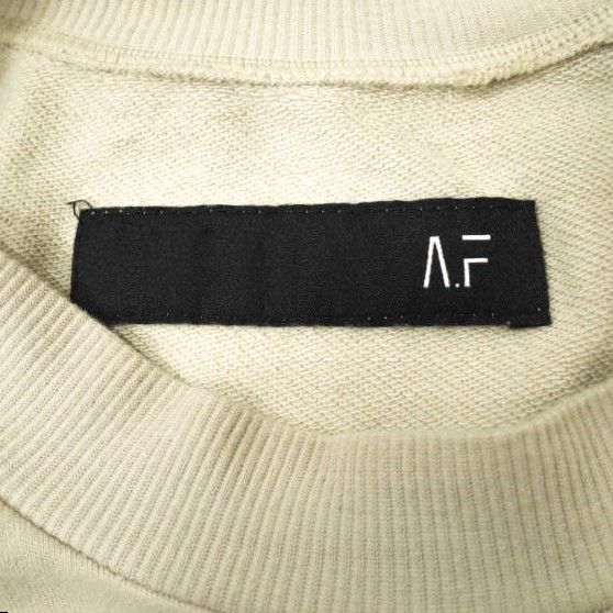 A.F ARTEFACT x  FLASH エーエフ アーティファクト 23AW 別注 日本製 クルースウェット 2 ベージュ オーバーサイズ プルオーバー A.F ARTEFACT x ROYAL FLASH エーエフ アーティファクト ロイヤル