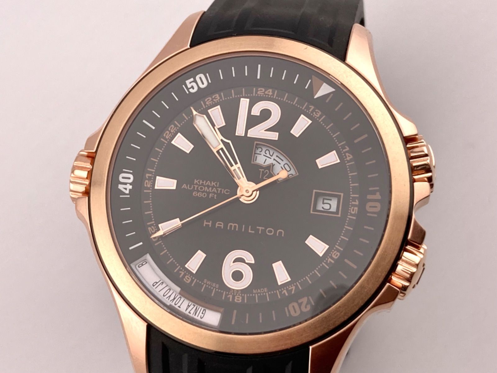 ハミルトン HAMILTON H775450 カーキ GMT 自動巻き メンズ ハミルトン HAMILTON H775450 カーキ GMT 自動巻き メンズ