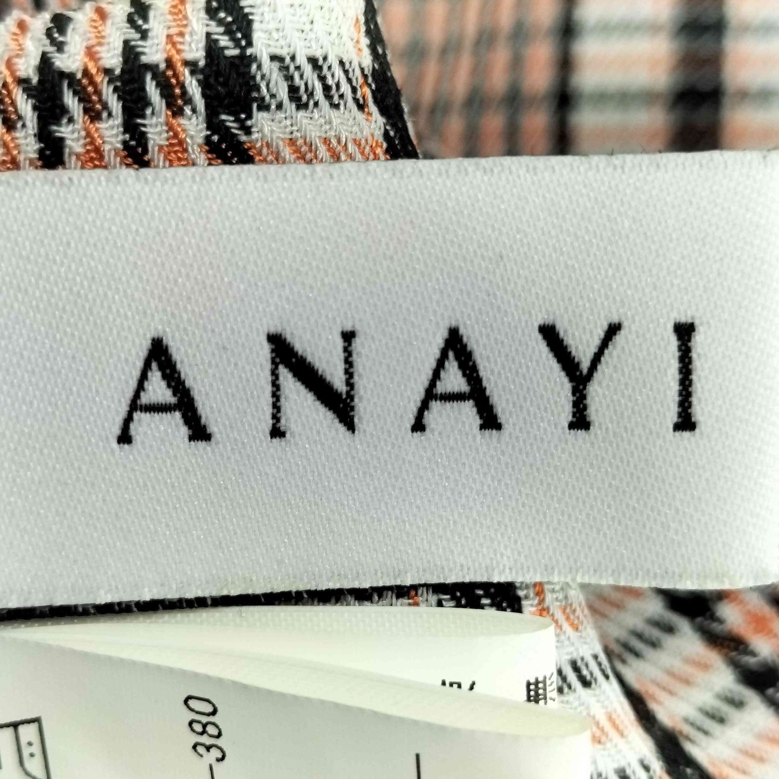 アナイ ANAYI チェックハンカチーフヘムシャツワンピース レディース