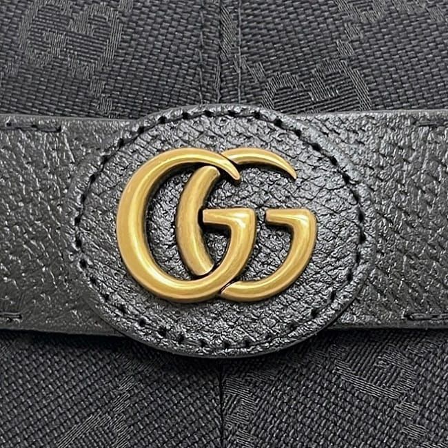 GUCCI ハット　GGマーク　M グッチ バケット ハット Mサイズ ブラック GGマーモント 576587