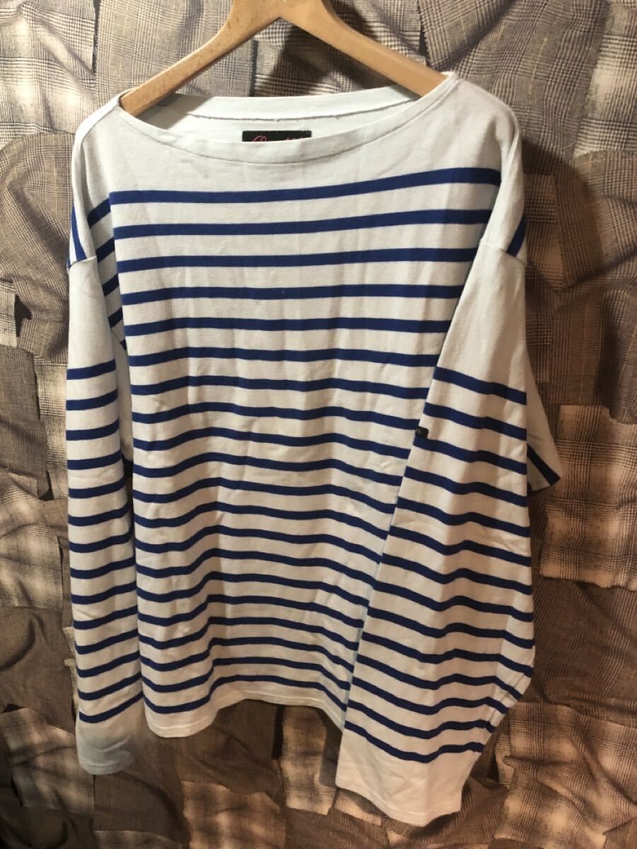 福岡出品 OUTIL ウティ ボーダー バスクシャツ 長袖 コットン サイズ 3