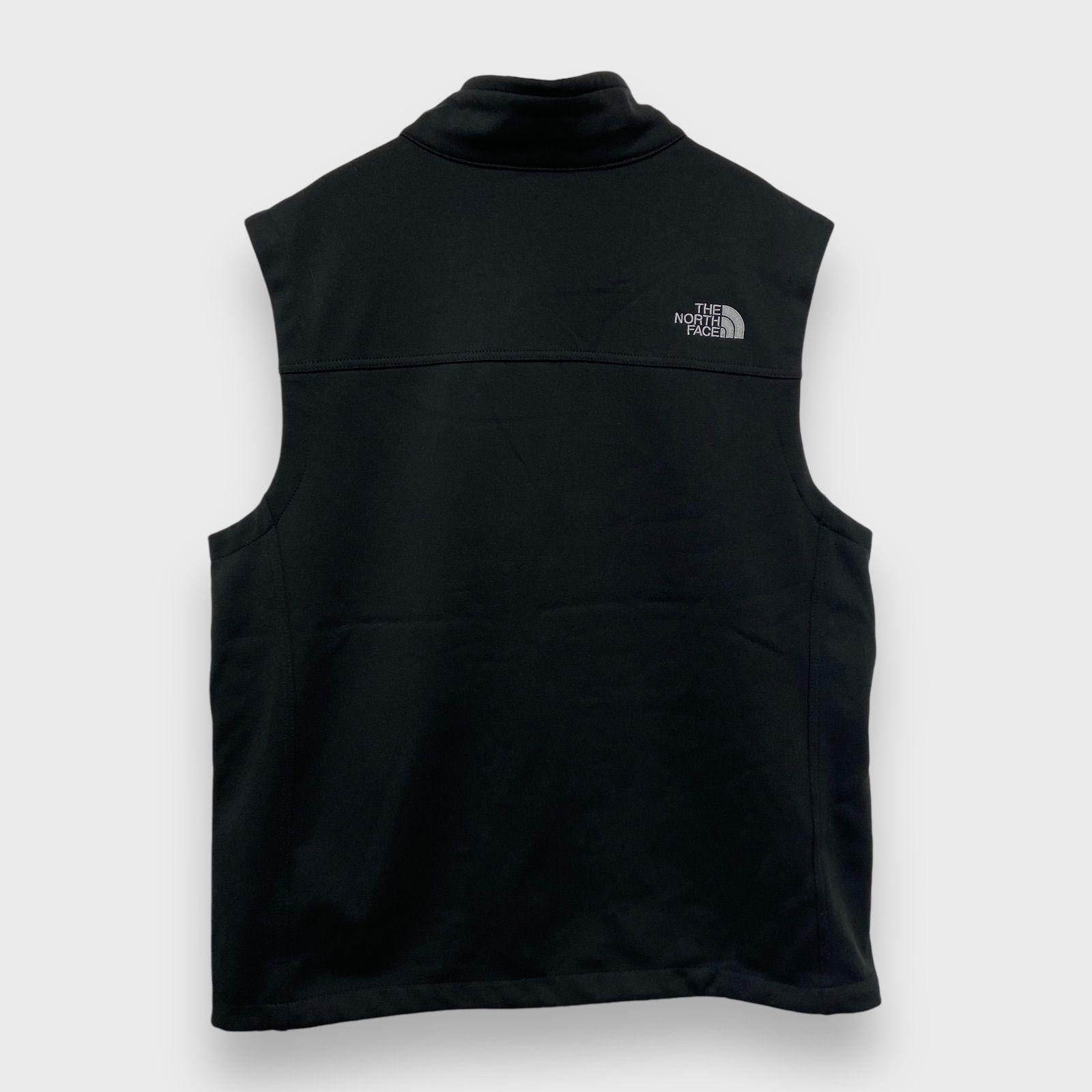 THENORTHFACE☆ノースフェイス☆ソフトシェルベスト☆企業ロゴ☆L☆黒 