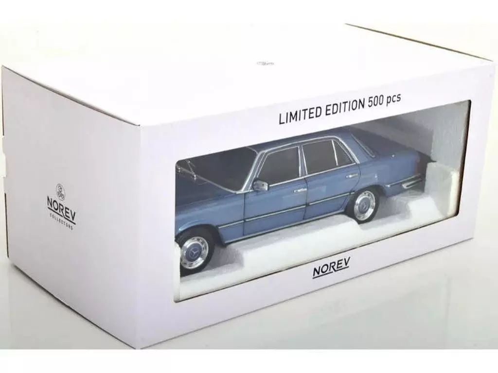 ミニカー 1 18 メルセデス 350 SE W116 1973 ライトブルーメタリック MODELISSIMO特注品 183971