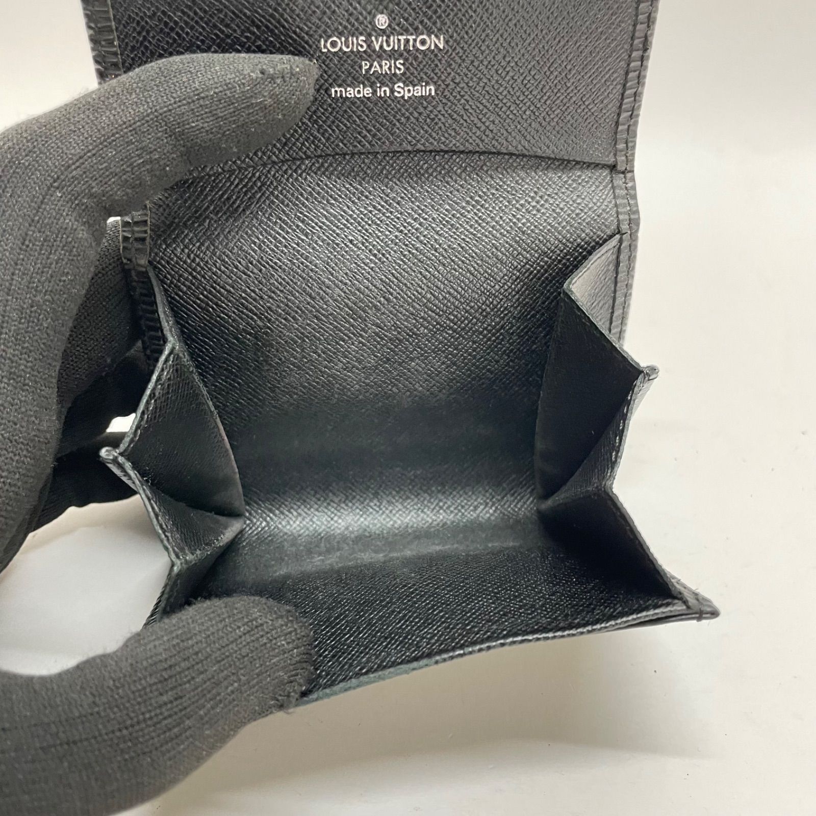 1666 LOUIS VUITTON ルイヴィトン エピ ブラック コインケース