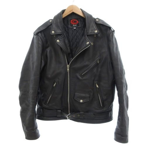 AXEL ダブル ライダースジャケット 牛革 レザー 5XL 黒 ブラック |UO GY17