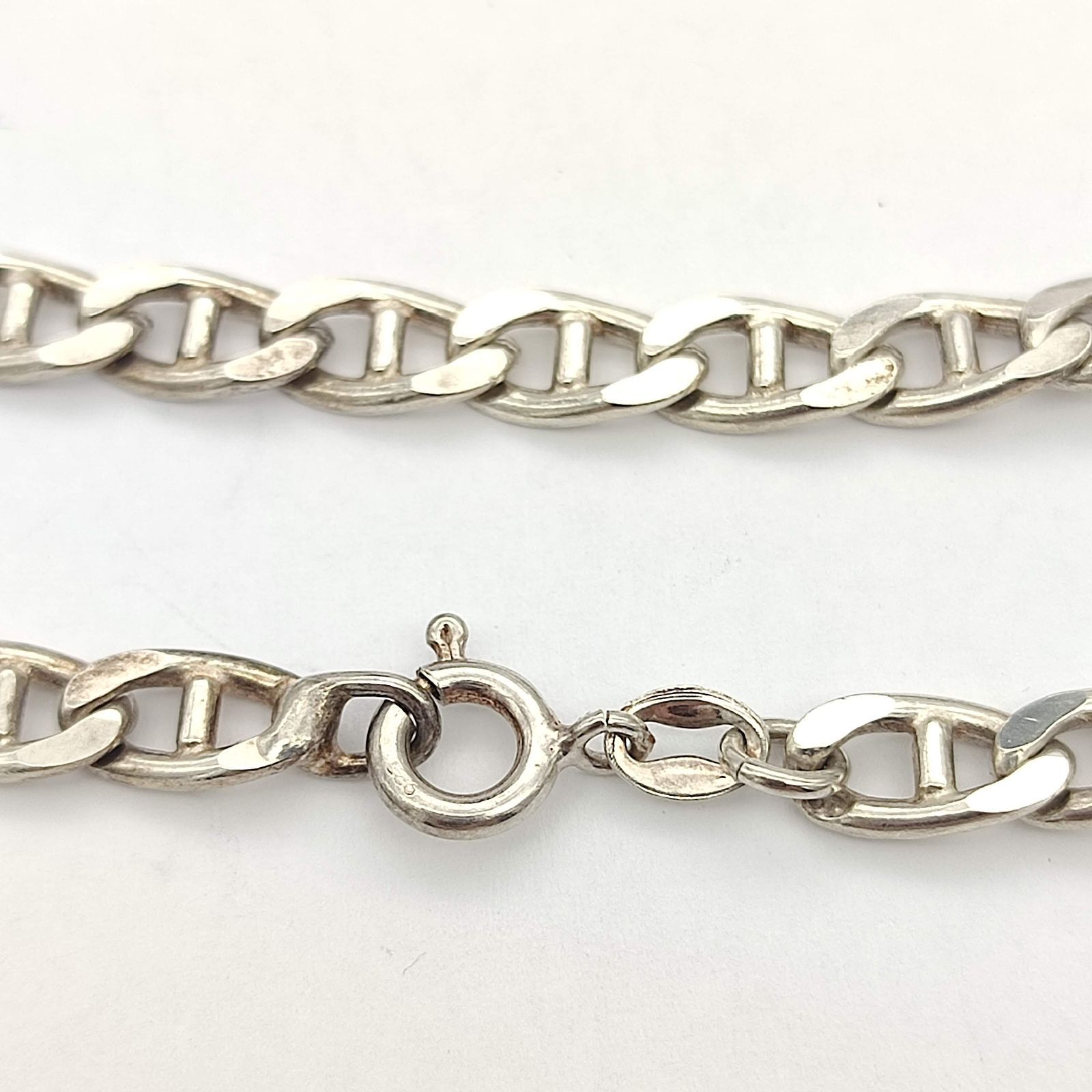 アンカーブレスレット  SILVER925 925 ITALY 美品】アンカーチェーンブレスレット SILVER シルバー925 ITALY
