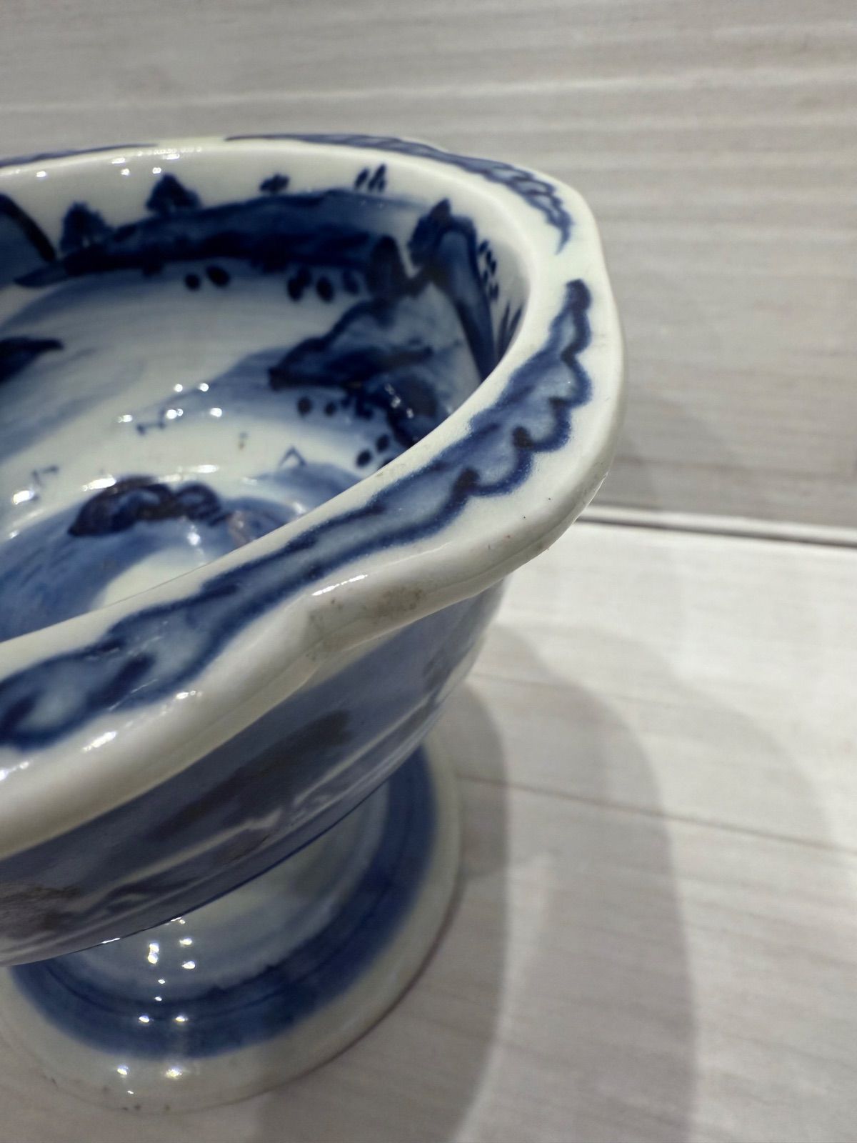染付 盃洗 伊万里 古伊万里 染付 盃洗 美品！骨董 古伊万里 盃洗 台