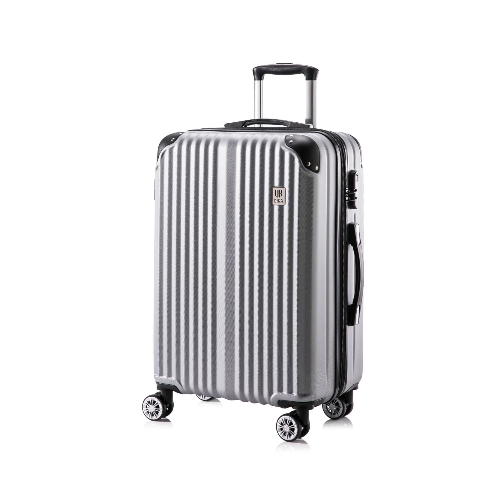 スーツケース アルミフレーム シルバー Mサイズ 24インチ 4~6泊 60L