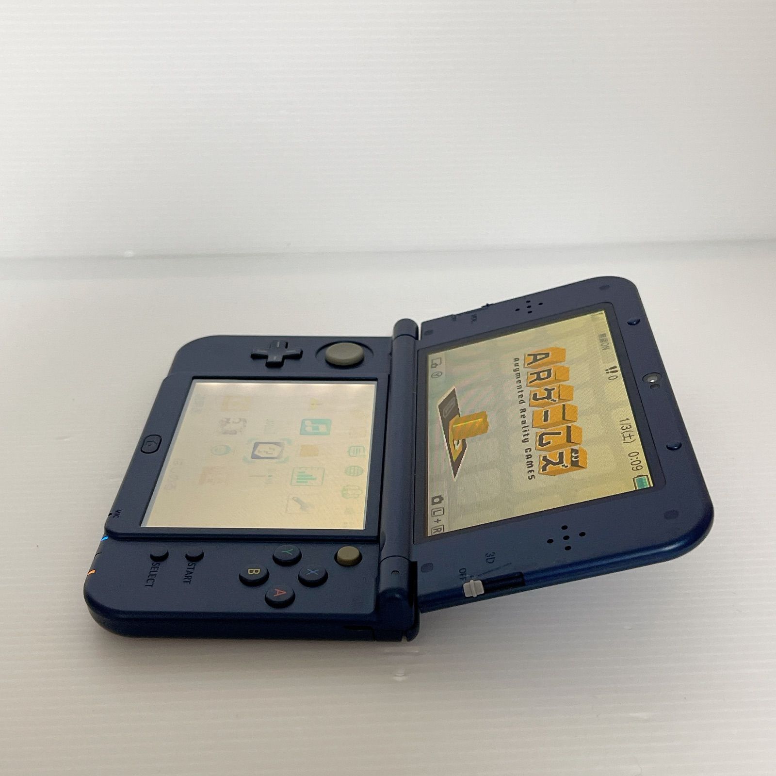 new ニンテンドー 3DSLL メタリックブルー 上画面IPS液晶 外装 画面 動作 済み 遊べるセット ds 3dsll 3DS LL 任天堂