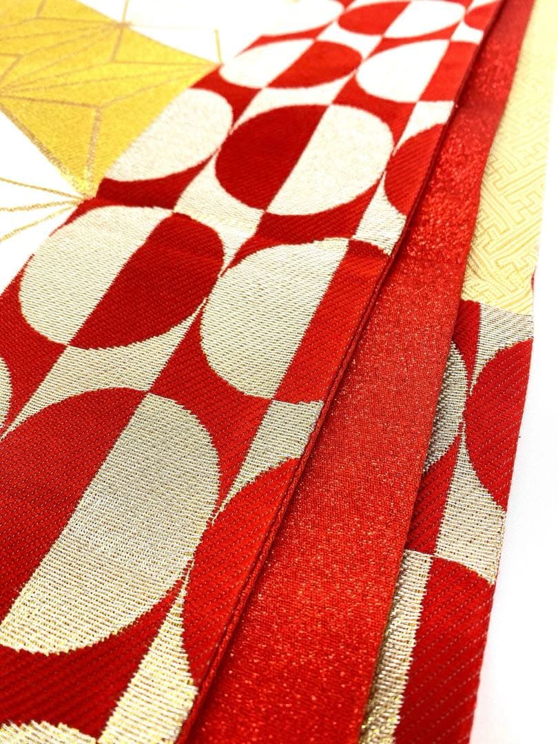 まとめ出品◆新品未着用◆正絹日本製◆振袖2点、全通帯一本 袋帯 正絹 振袖 幾何学模様 麻の葉模様 新品未使用品 F1548 - メルカリ