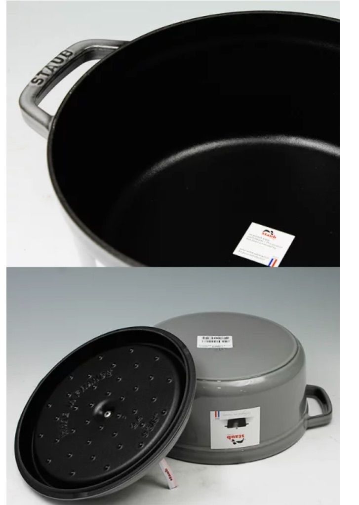 メルカリShops - ストウブ staub ココットラウンド 24cm 3.8L ホーロー 両手鍋