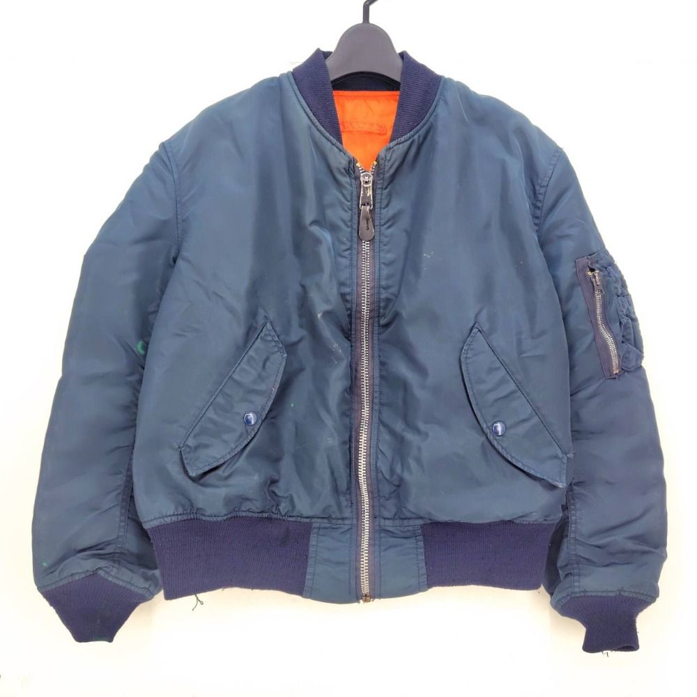 05w15885 アルファ インダストリーズ ALPHA INDUSTRIES MA-1 フライトジャケット リバーシブル ブルーグリーン M メンズ ミリタリージャケット ナイロン 品