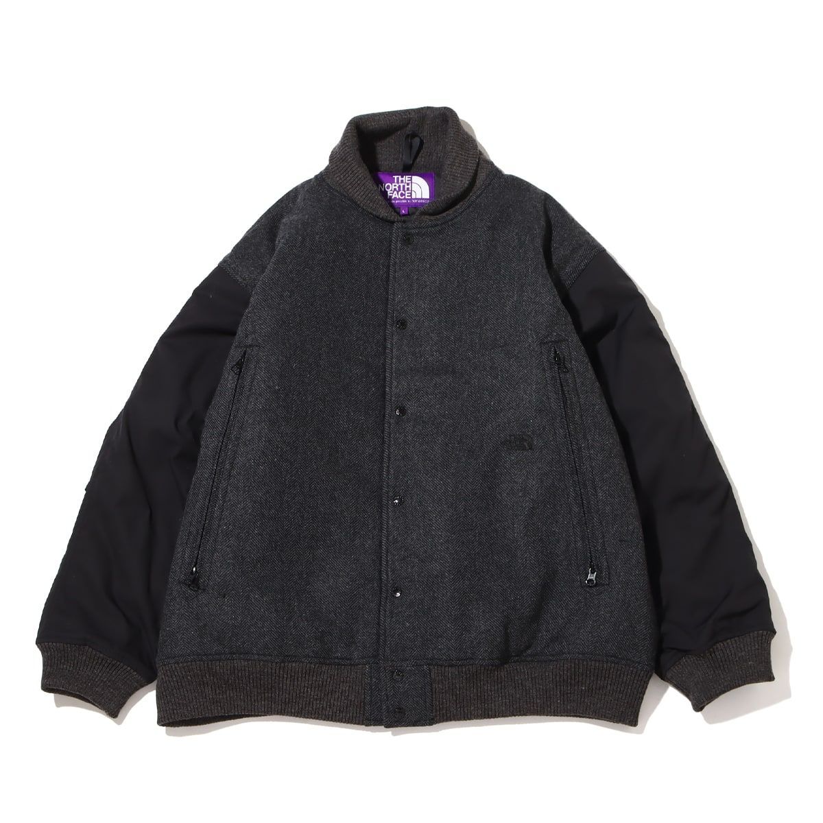 在庫一掃セール！【完売品】ノースフェイス パープルレーベル ツイード ジャケット NY2261N PURPLE LABEL Tweed Varsity Jacket パープルレーベル ツイード バーシティー ジャケット アウター ブルゾン