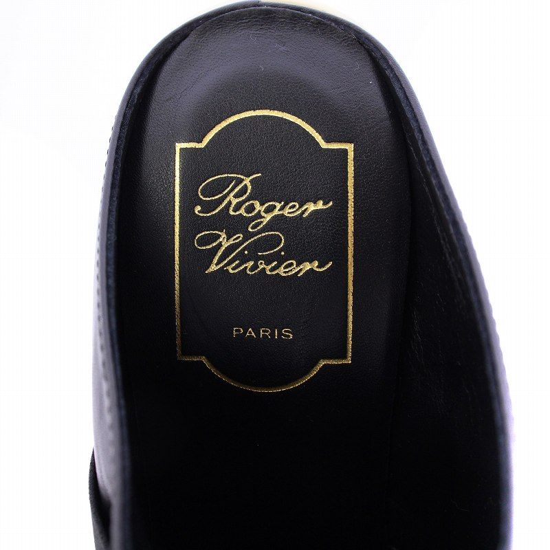 Roger Vivier☆Viv Tex/メタリック レザー ミュール♪【送料込】 Roger Vivier☆Viv Tex/メタリック レザー ミュール♪【送料込