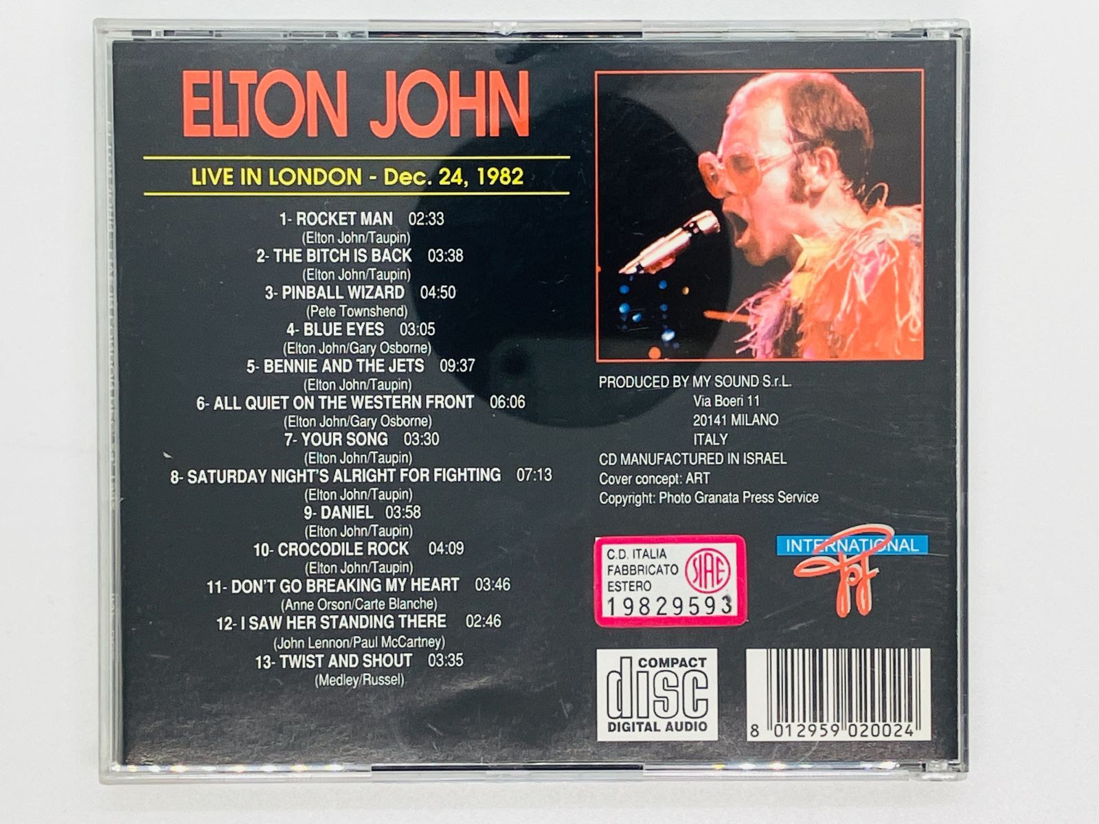 CD ELTON JOHN エルトン ジョン / LIVE IN LONDON DEC.24.1982
