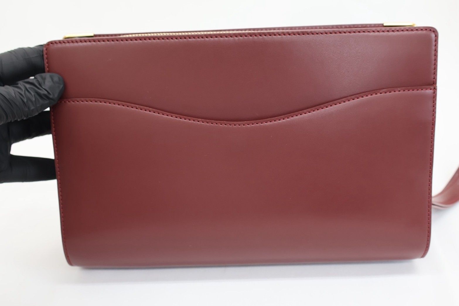 CARTIER セカンドバッグ マストライン 71022033 ボルドー ゴールド金具 カーフレザー LL009924