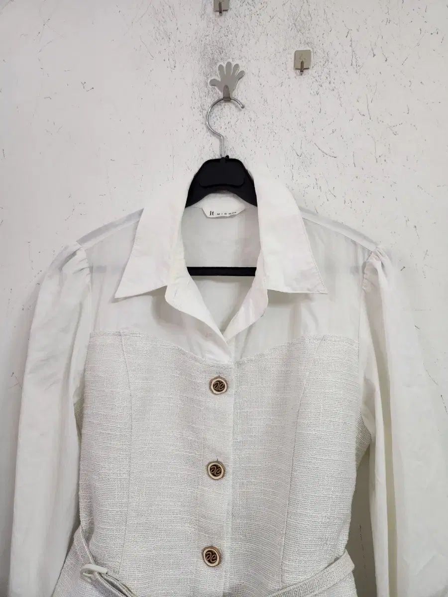 it ツイード ジャケット ベルト セット 白