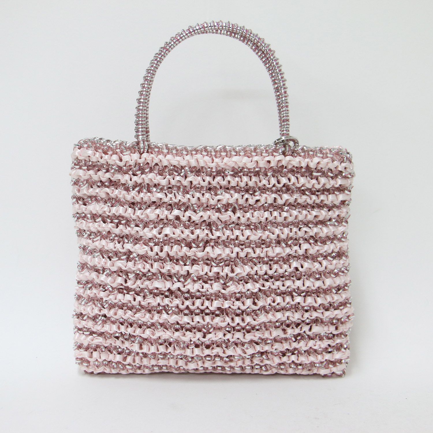 美品 ANTEPRIMA アンテプリマ バッグ ハンド ミニ スクエア ワイヤー  