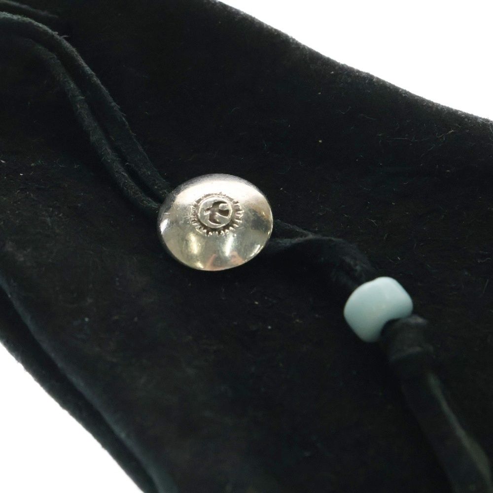 goro's ゴローズ 刻印コンチョ小付き巾着ポーチL 焦げ茶 goro\u0027s ゴローズ 刻印コンチョ小付き巾着ポーチL 焦げ茶