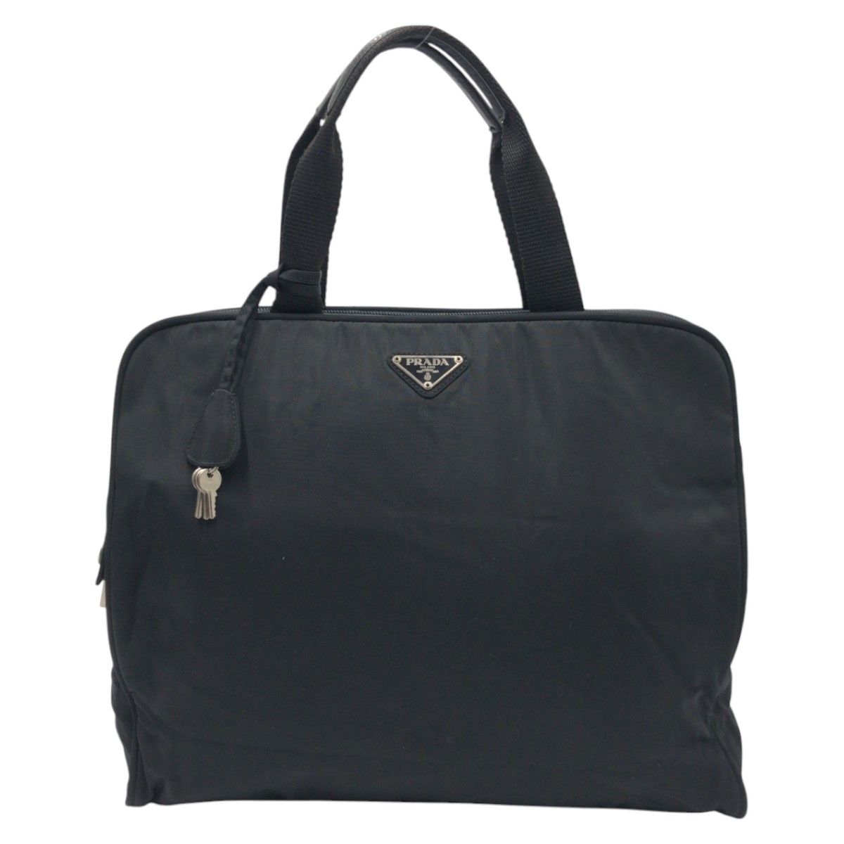 美品 PRADA プラダ テスート 三角ロゴ ブラック 黒 ナイロン ビジネス 