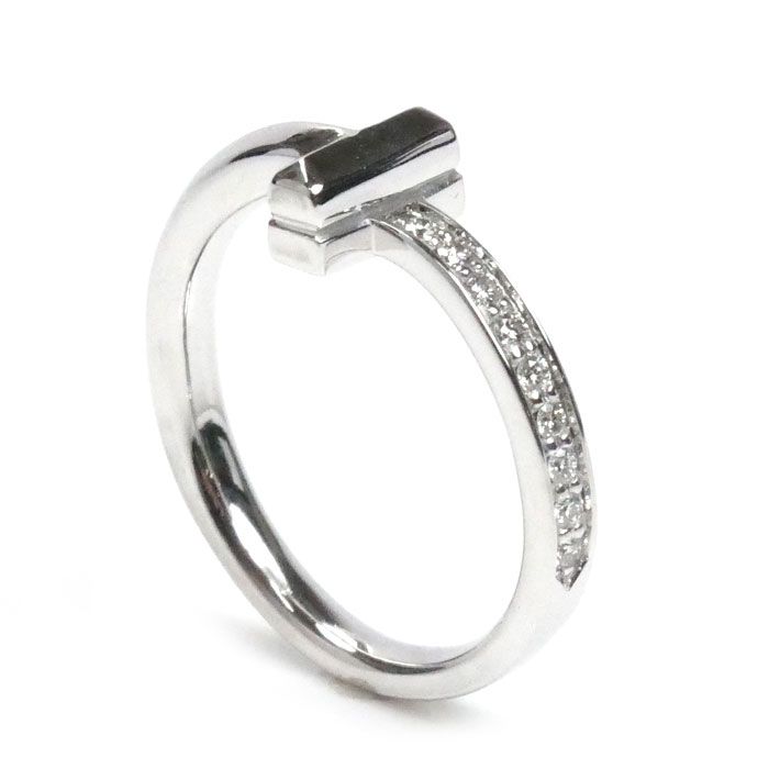 ティファニー　Tワンリング　ダイヤ ティファニー T T ワン リング ダイヤモンド イエローゴールド